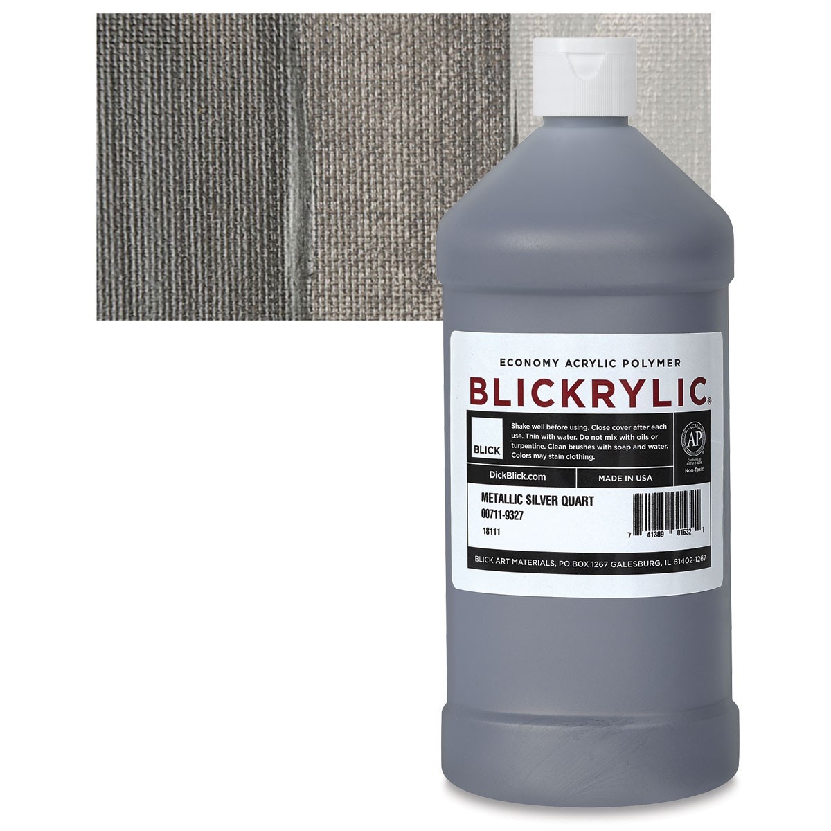 Blickrylic Student Acrylics - Metallic Silver, Quart
