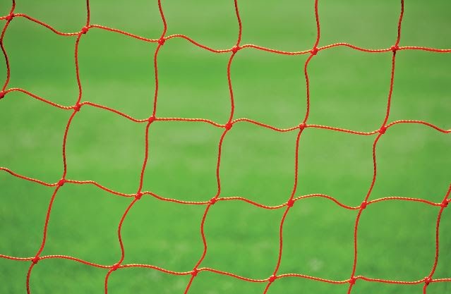 Soccer Goal Net, 5" Square, 4mm, 8' X 24' X 5' D 10' B - Orange