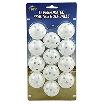 Plastic Perforated Practice Golf Balls - Doz