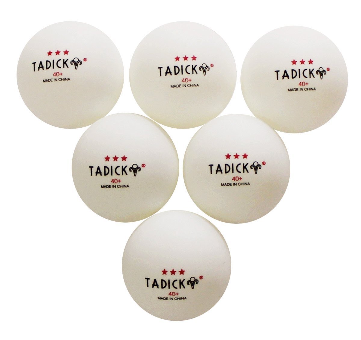 Double Happiness 3 Star Table Tennis Balls - 6/Pkg