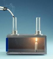 Gas Convection Apparatus Demonstrator - 22 X 9 X 10cm Metal Box w/Glass Front Panel, 2 Chimneys And A Candle. Complete With Instructions. Includes A Smoke Source - CP77590-00