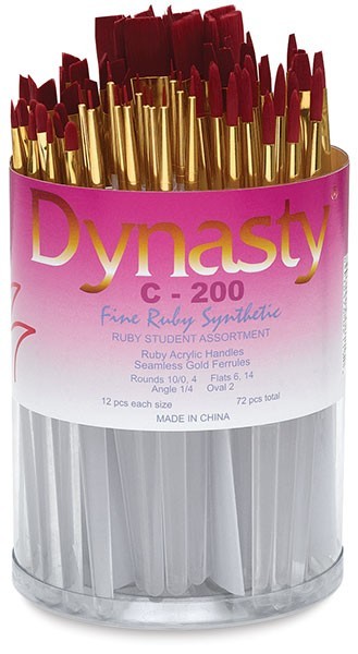Dynasty Ruby Brushes, Assorted C-200 - 72/Set
