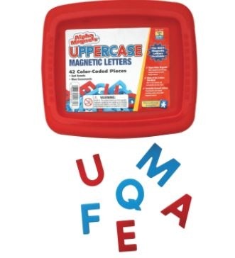 Uppercase Magnetic Letters 1-1/2" - Red And Blue - 42/Pkg