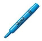 Sharpie Accent Highlighter, Tank Style, Chisel Tip - Blue/Turquoise - 12/Pkg