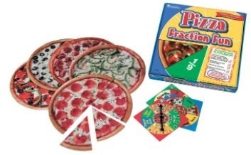 Pizza Fraction Fun Game With 13 - 10" Pizzas For 2 to 6 Players