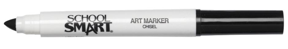 Watercolor Markers, Chisel Tip - Black - 12/Pkg - 2002993