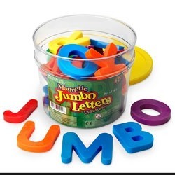 Magnetic Letters, Jumbo Plastic, 2-1/2 Tall - 40/Pkg - 070613
