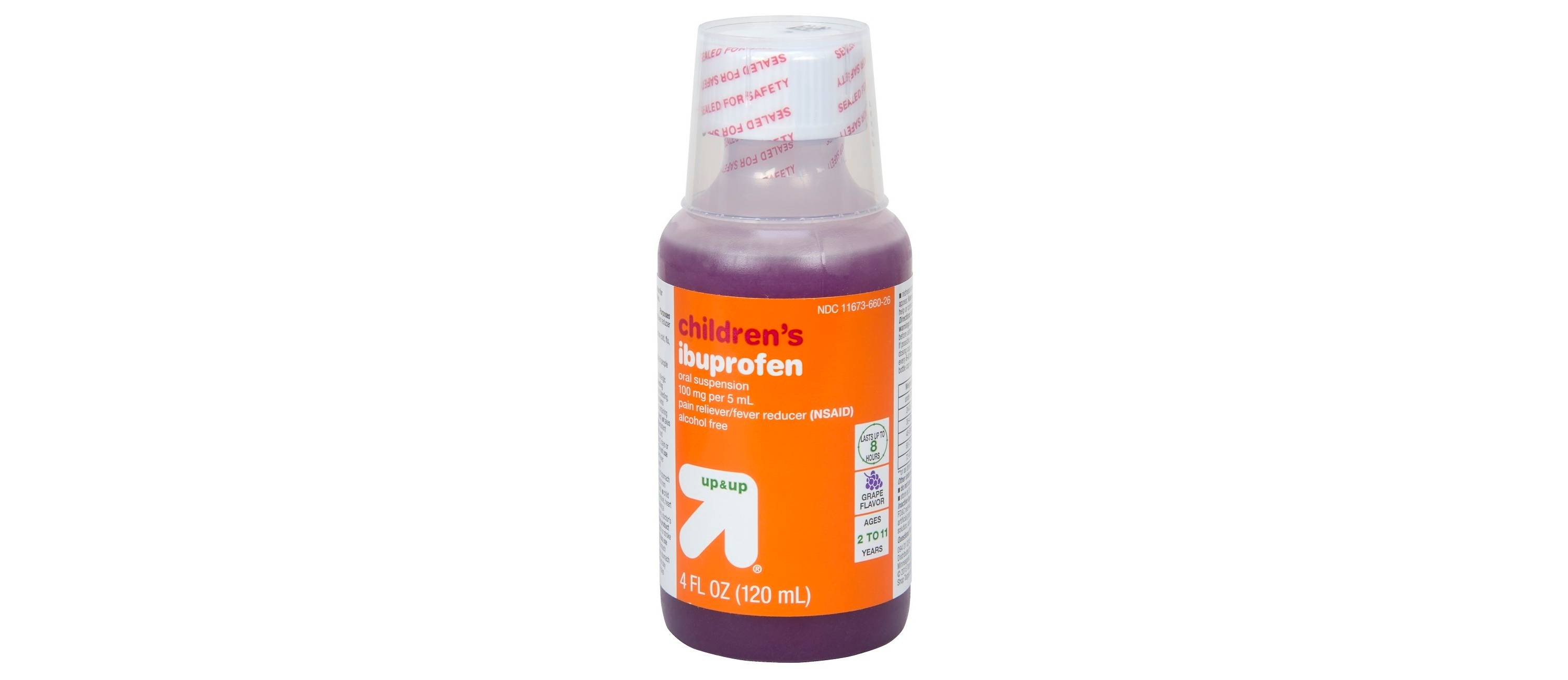 Generic Ibuprofen, Children's Oral Suspension, Grape - 100 mg - 8 Oz - 34641