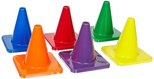 6" Game Cones - Assorted Colors - 6/Set