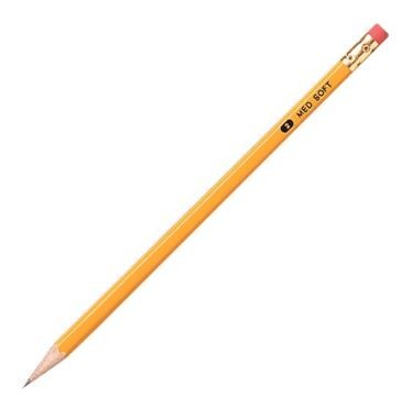Integra Soft Lead Wood-Case Pencil, No 2, Yellow, Pack of 12