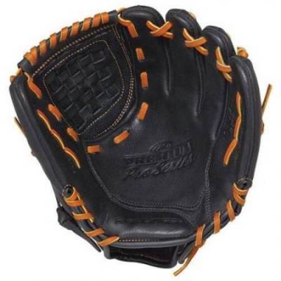 11-1/2" Infield Pro Style Glove, Extra Deep Set Pocket, Adjustable Leather Wrist Strap Specify Right Or Left Hand, Black - Each