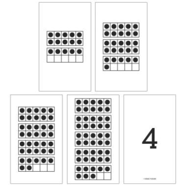 Didax Ten-Frame 1-50 Card Set, 3-1/2 X 6"