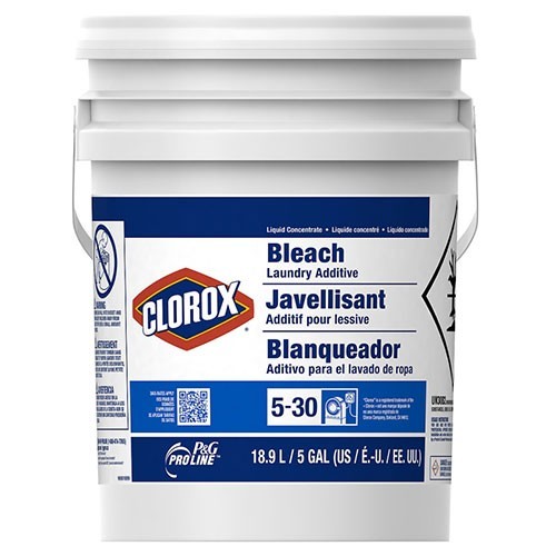 Clorox Bleach, P & G Pro Line, Must Have 5-10% Sodium Hypochlorite, For Prioritized System - 5 Gallon Pail