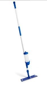 Filmop Total Mop with Side Handle Release-Microfiber Self-Contained Mop with Removable 50 Ounce Solution Holder, Swivel Lockable 16 Inch Pocket Mop Frame and (3) Long Loop Microfiber Pocket Mop Heads.