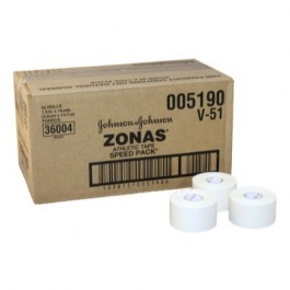 1-1/2" X 15 Yds Johnson & Johnson Zonas Plain Athletic Tape - 32 Rolls/Case - 28025