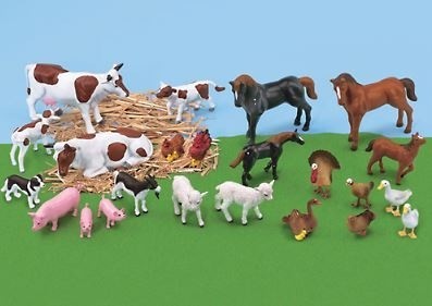 On the Farm Hand-Painted Animals - Childcraft, Set of 15 - 280939