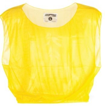 FitPro Classic Mesh Vests, Large - Yellow