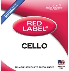 String Set - Cello - 3/4 Size Super Sensitive Red Label, Medium - 307S 34