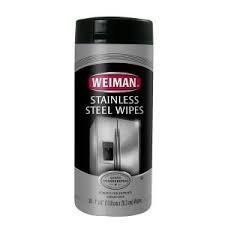 Stainless Steel Cleaner Wipes - 40 Wipes/Container - 6/Case