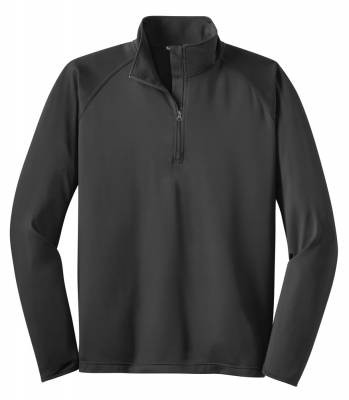 Sport-Tek Wick Stretch 1/2 Zip Color Block Pullover Charcoal Gray/True Royal Embroidered School Name on Top, 'Girls Golf' on Bottom Left Chest