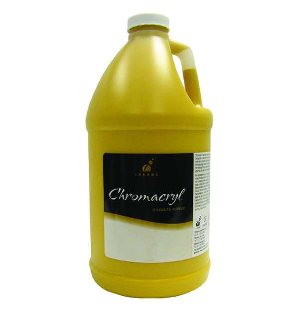 Chromacryl Premium Students Acrylic Paint - 1/2 Gallon - Cool Yellow