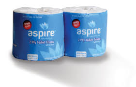 Aspire Bath Tissue, 1 Ply Mini Jumbo - 750' - 24/Case - ABT4203