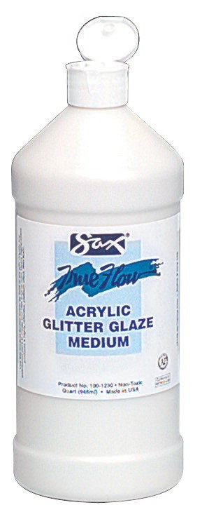 Acrylic Glitter Glaze, Non-Toxic Medium Body, 1 QT