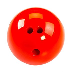 3 Lb Rubberized Plastic Bowling Balls, Red