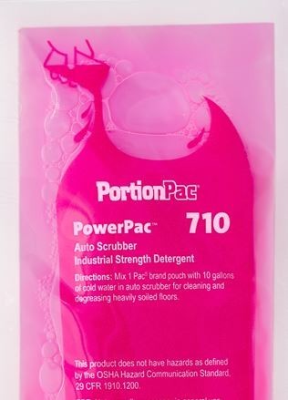 PowerPac Industrial Strength Detergent, Portion Pac #710 - Makes 10 Gallons, 25 Pkg/Box - 6 Boxes/Case