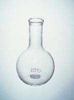 Pyrex Florence Boiling Flask, Corning No. 4060 Flat Bottom, Long Neck, Tooled Mouth - 470211-472