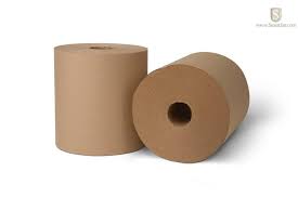 7-1/2 X 800 Brown Paper Towel Roll #713, Recycled, "I" cut -  Pro-link RH713 w/ Plastic insert - 6/Case