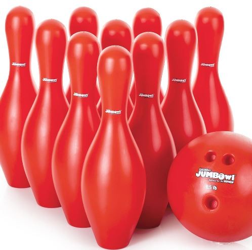 Oversized Bowling Set, 33% larger, Includes Ball, 10 Pins and Instructions