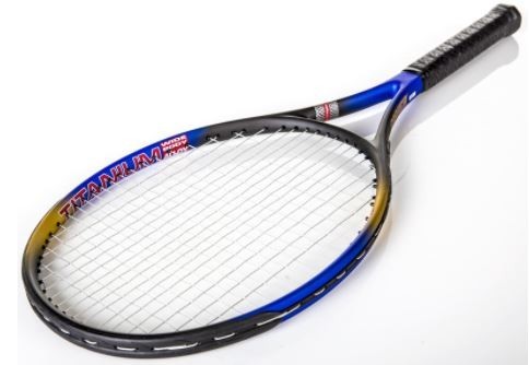 27" Oversized Aluminum Tennis Racquet With Nylon Strings