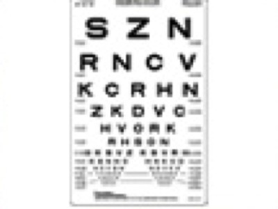Distant Vision Chart, Sloan, 10' - 52064