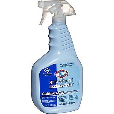 Clorox Anywhere Hard Surface Cleaner, Trigger Spray, CLX01698 - 32 Oz  - 12/Case - GREEN