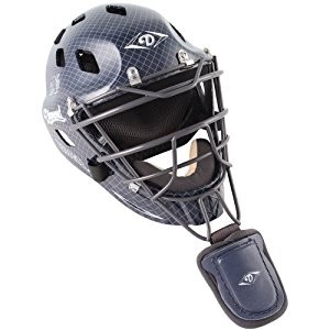 Diamond Catcher's Helmet, Hockey-Style, Lightweight, Impact Resistant ABS Plastic Shell, Wire Frame, Adjustable Chin Pad And 3 Adjustable Straps, 4" Throat Guard And Bag. NOCSAE - Youth