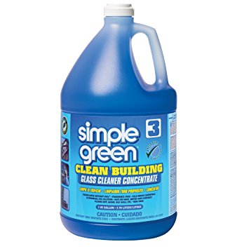 Simple Green Glass Cleaner, Building #3 Concentrate - Gallon - 4/Case - GREEN