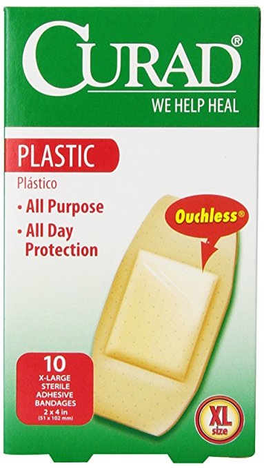 2" X 4" Curad Adhesive Bandages, Extra-Large, Plastic - 50/Box - 32316