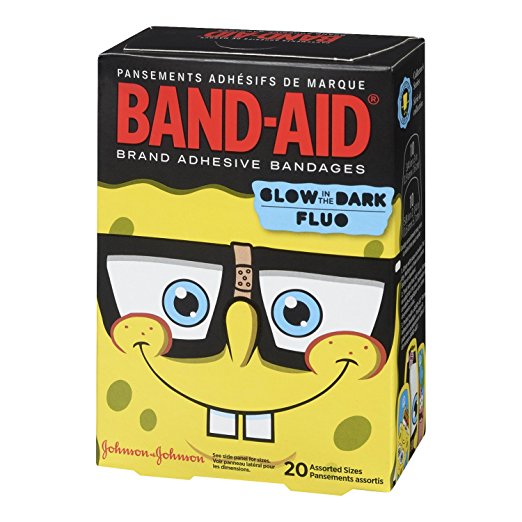 Sponge Bob Bandages, Assorted Sizes, 10 (3/4 X 3) and 10 (5/8 X 2-1/4), Latex-Free - 20/Box - 32157