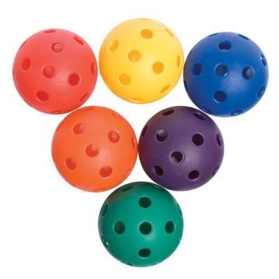 Whiffle Balls, Softball Size - 6 Color/Set