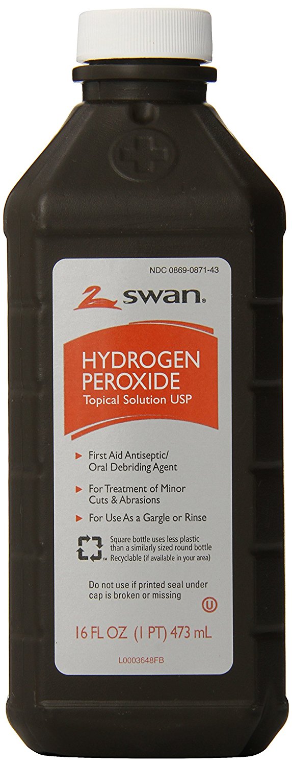 Hydrogen Peroxide, Solution, 3%, 16 oz. Bottle - 470301-276