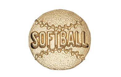 Softball Metal Award Pin - Doz