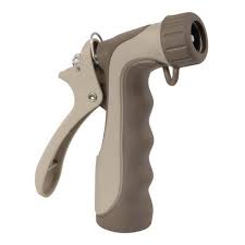 Water Hose Nozzle, Grip with Palm Trigger, Flow Control w/ Lock on, Powder Coated