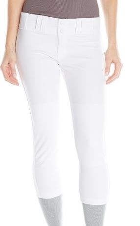 BSN Sport Softball Pant, Belted Waist, Color: White, Sizes S-XL