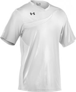 Women's Under Armour Chaos Soccer Jersey, 100% Lightweight Polyester with Moisture Transport, Short Sleeve, Colors: White/White, Sizes S-XXL