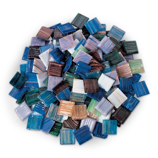 Mercantile Vitreous Glass Mosaic Tiles 3/4" , 5lbs/Bag - Metallic Colors