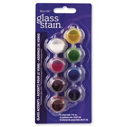 Glass Stains, Glass Accents - Set of 8, 1 oz.