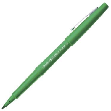 Paper Mate Flair Pen, 1.4mm Felt Tip - Green - 12/Pkg - PAP8440152