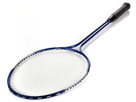 Twin-Shaft Steel Badminton Racquet, Nylon Strings