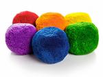 3" High-Density Premium Fleece Balls, Assorted Colors - 6/Set